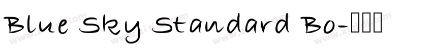 Blue Sky Standard Bo字体转换